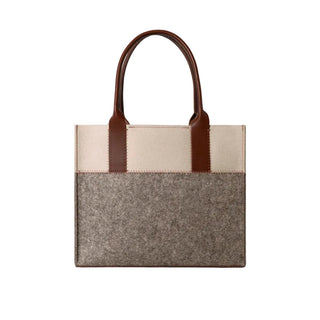Graf Lantz Jaunt Merino Wool Midi Tote - Ash Brown/ Feather