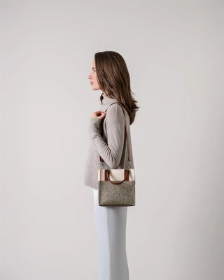 Graf Lantz Jaunt Merino Wool Mini Tote - Ash Brown/ Feather