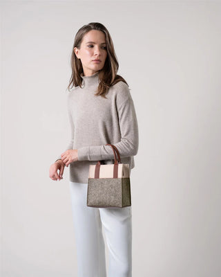 Graf Lantz Jaunt Merino Wool Mini Tote - Ash Brown/ Feather