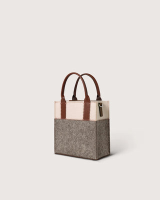 Graf Lantz Jaunt Merino Wool Mini Tote - Ash Brown/ Feather
