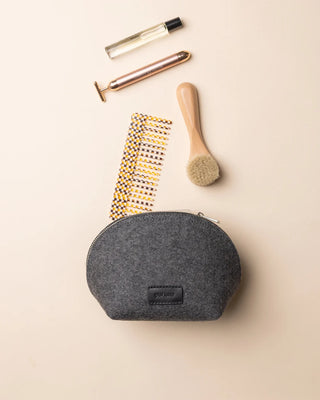 Graf Lantz Pochi Merino Wool Medium Pouch - Charcoal