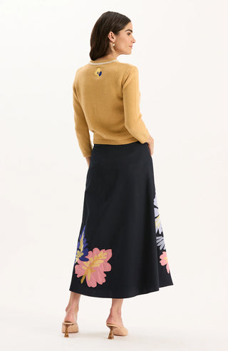 Valentina Midi Skirt - Navy