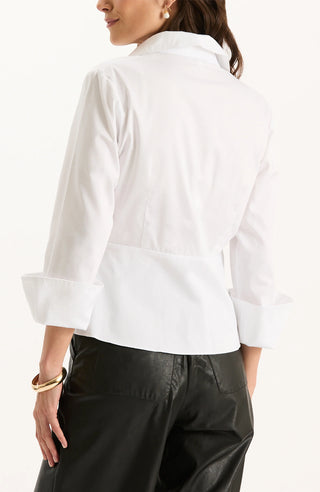 Paige Twisted Blouse - White