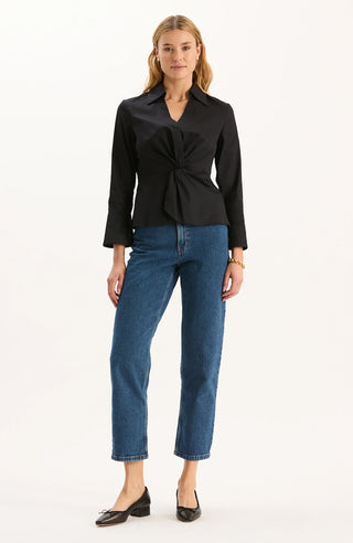 Paige Twisted Blouse - Black