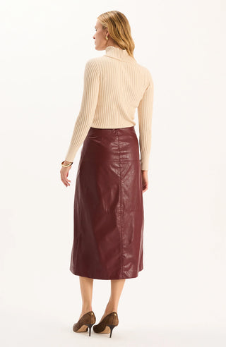 Phoebe Vegan Skirt - Cabernet
