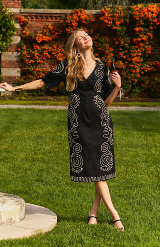 Tyler Boe Posey Midi Dress - Black/White