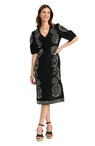 Tyler Boe Posey Midi Dress - Black/White