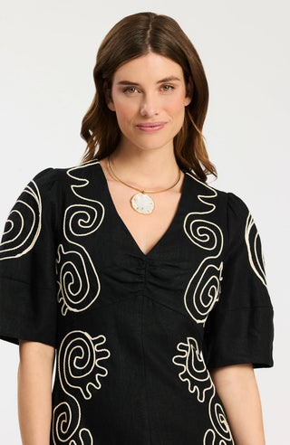 Tyler Boe Posey Midi Dress - Black/White