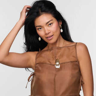 Mignonne Gavigan Gloria Drop Earrings - White Gold