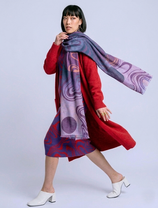 Kerisma Dancing Scarf/Shawl - Purple Smoke
