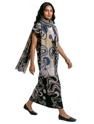 Dancing Scarf/Shawl - Golden Smoke
