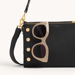 Hammit Montana Clutch Small - Black/ Brushed Gold