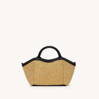 Hammitt Paul Mini - Noir Smooth Raffia Gun Metal