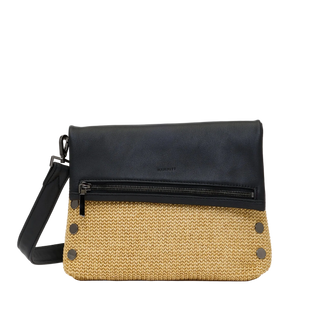 Hammitt Vip Med - Noir Smooth Raffia Gun Metal