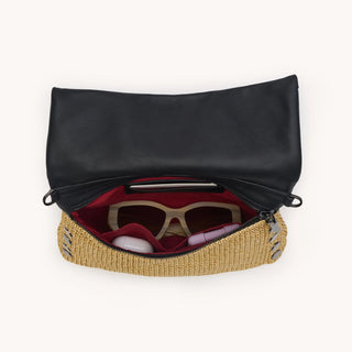 Hammitt Vip Med - Noir Smooth Raffia Gun Metal