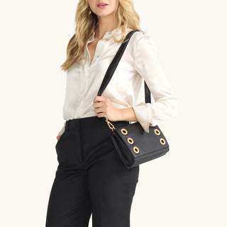 Hammit Montana Clutch Small - Black/ Brushed Gold