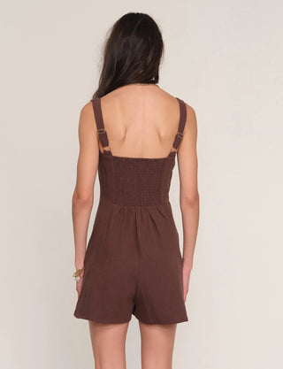 Heartloom Lorettta Romper - Espresso\