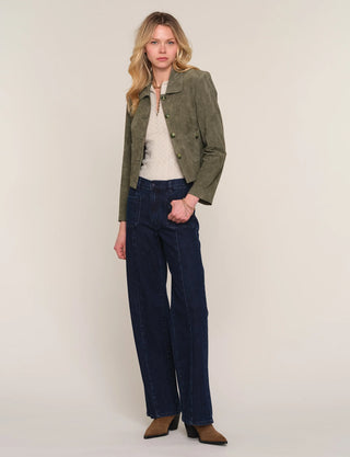 Heartloom Benly Suede Jacket - Olive