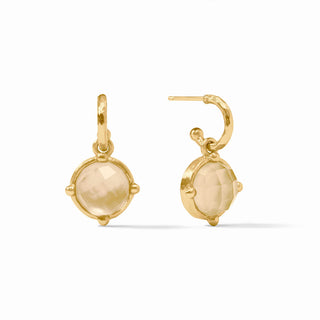 Honeybee Hoop & Charm Earring - Iridescent Champagne