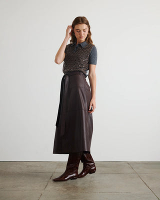Camilla Knit Top - Dark Heather