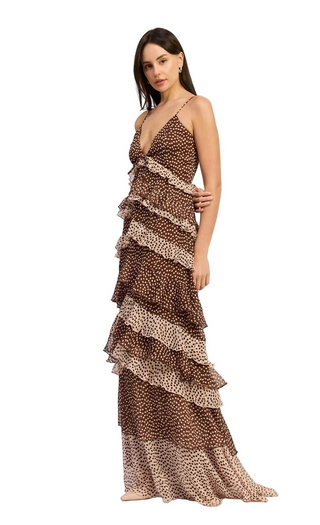 En Saison Diana Maxi Dress - Brown Ivory
