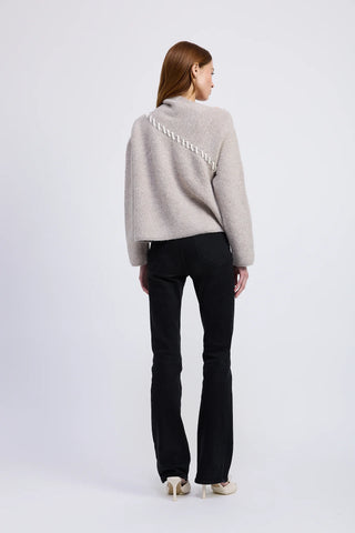 Bernadette Sweater - Taupe/Ivory