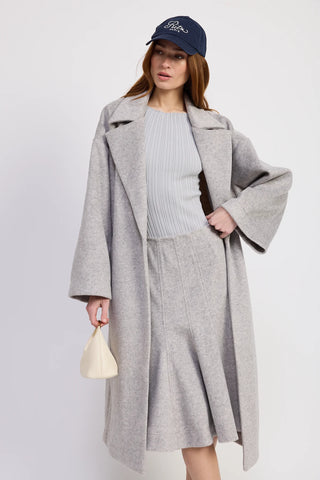 Carrington Relaxed Long Coat - Gray