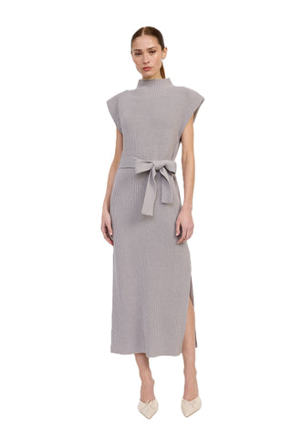 Sarah Midi Sweater Dress - Gray