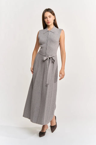 En Saison Annie Midi Dress - Gray