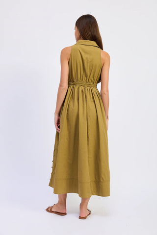 En Saison Elin Midi Dress - Olive