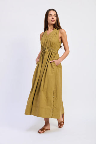 En Saison Elin Midi Dress - Olive
