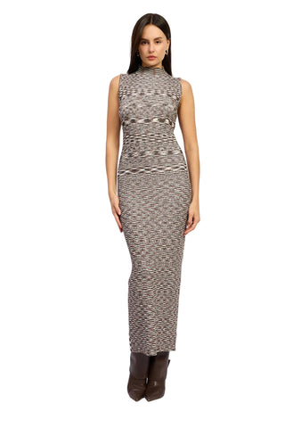 En Saison Lila Maxi Dress - Brown Multi