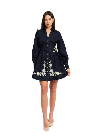 En Saison Carol Mini Dress - Indigo