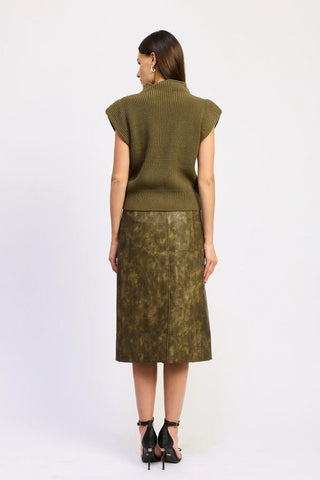 En Saison Margot Sweater Vest - Olive