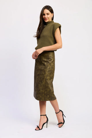 En Saison Margot Sweater Vest - Olive