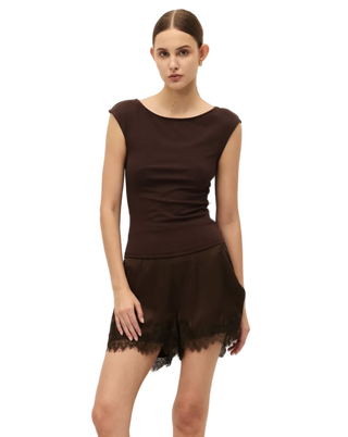 Elodie Neomi Top - Chocolate Brown