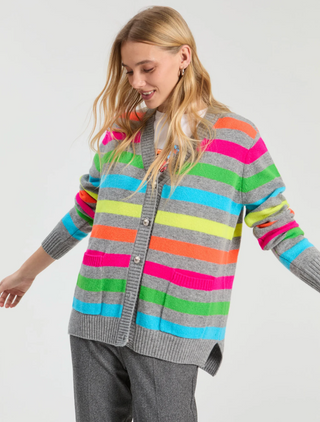 Vilagallo Cardigan Neon Stripe