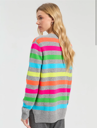Vilagallo Cardigan Neon Stripe