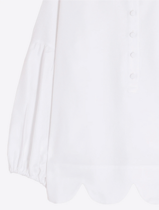 Vilagallo Scalloped Blouse White