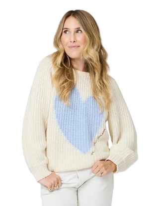 Ricki Imperfect Heart Sweater - Cream