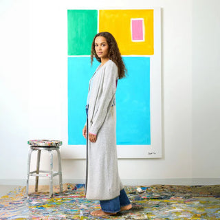 Super Duper Love On Repeat Duster - Heather Gray