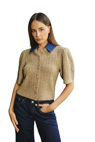 Love the Label Lane Cardigan - Cedar