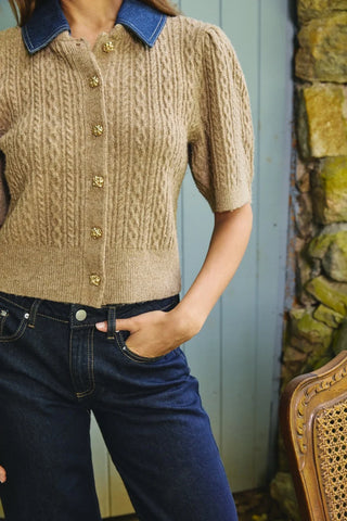 Love the Label Lane Cardigan - Cedar