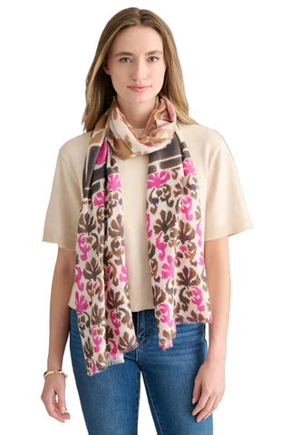 Kinross Modern Glen Print Scarf - Loch Multi