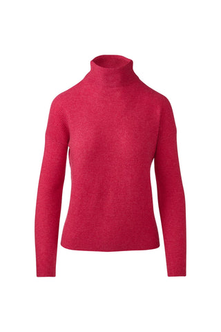 Kinross Textured Slouchy Funnel - Cranberry