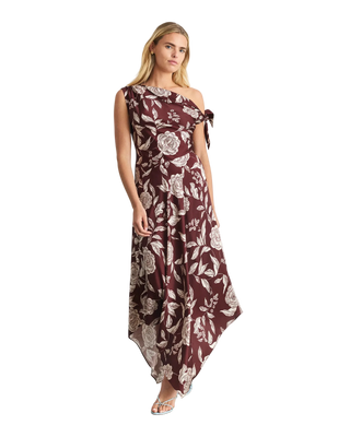 Tanya Taylor Loretta Dress - Deep Redwood