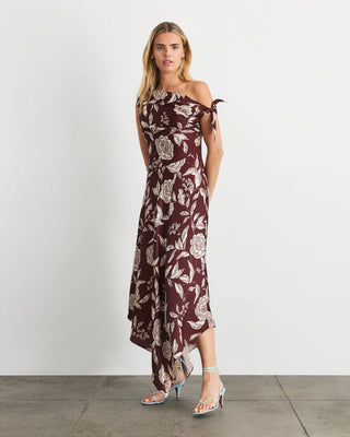 Tanya Taylor Loretta Dress - Deep Redwood