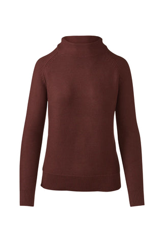 Kinross Garter Funnel Sweater - Chocolate