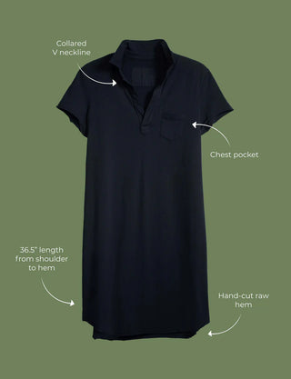 Polo Dress - Black