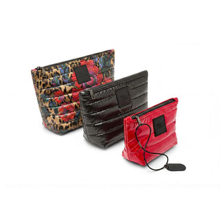 Think Rolyn Travel Trio - Leopard Floral, Black and Red